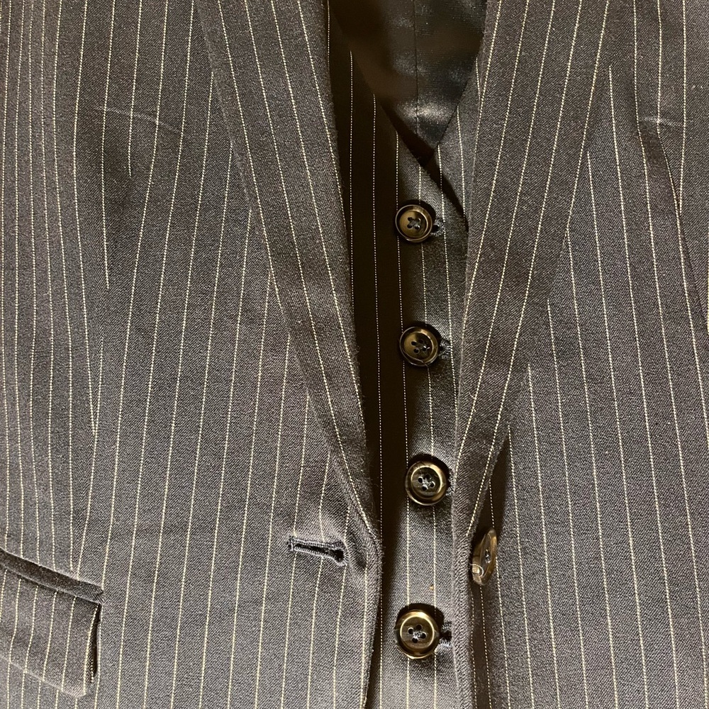 Banana Republic Dark Blue Pinstripe Jacket and Vest - Picture 3 of 4